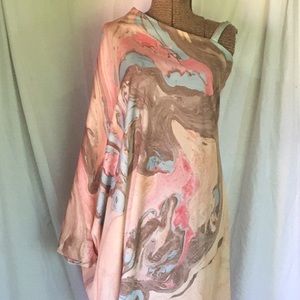 Vintage One Shoulder Dolman Sleeve Maxi Dress Sz12